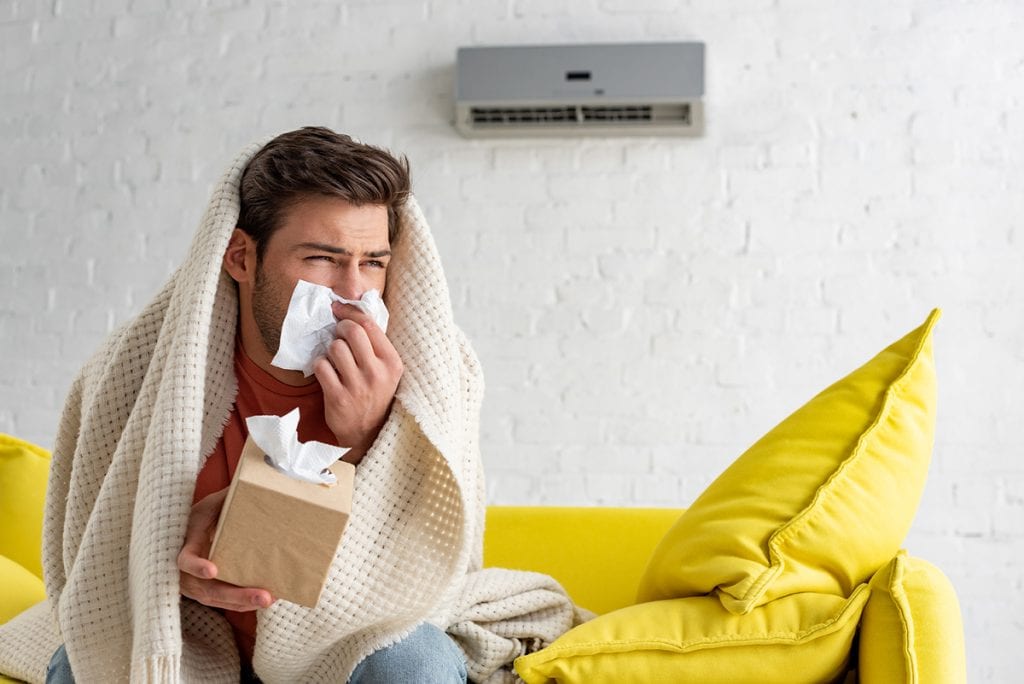 Man Fall Sick Due to Bad Indoor Air Qualuity from Cooling System